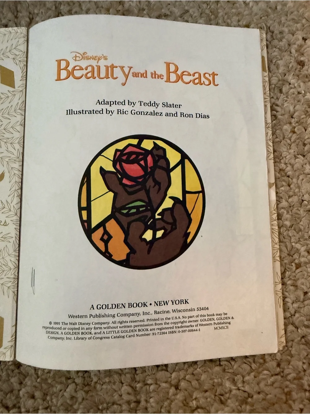 Disney Beauty and the Beast Kids Learning Book - Blue & Red